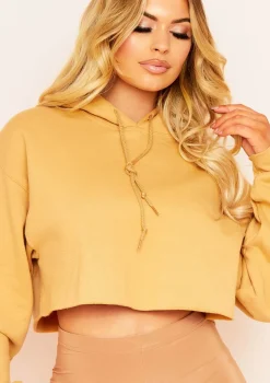 Aaliyah Gold Cropped Hoody