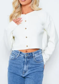 Abbey Cream Long Sleeve Knitted Cardigan