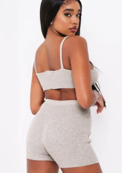 Arden Oat Knit Ribbed Shorts