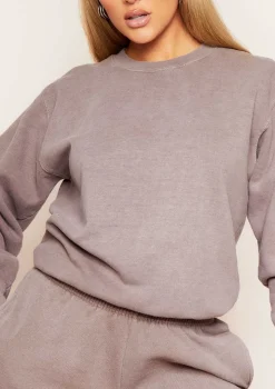 Ashley Mocha Washed Oversized Sweatshirt