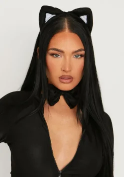 Cleo Black 3PC Cat Costume Set