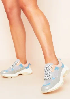 Durru Grey Chunky Trainers
