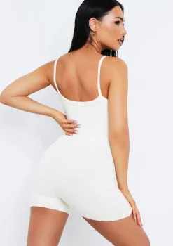 Eliana Cream Thick Knitted Unitard