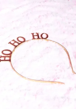 Ginger Ray Gold Christmas 'Ho Ho Ho' Wire Headband