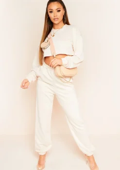 Hedda Stone Cropped Loopback Sweatshirt