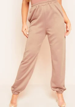 Hilma Mocha Casual Loopback Joggers