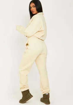 Holly Cream Missy Girl Embroidered 90's Cuffed Jogger