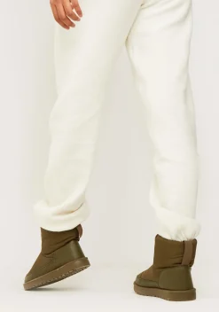 Jianna Cream Embroidered Cuffed Joggers