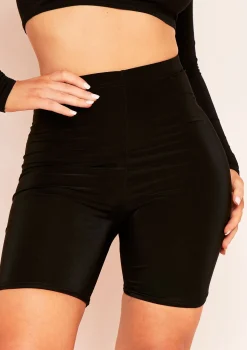 Klara Black Double Thickness Cycling Shorts