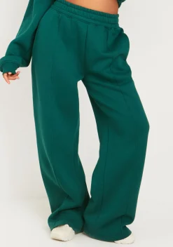 Millie Green Seam Front Wide Leg Jogger