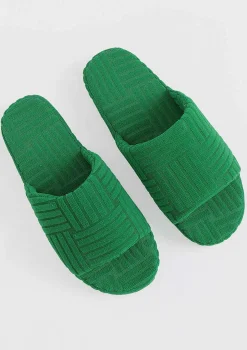 Rochelle Green Terry Slides