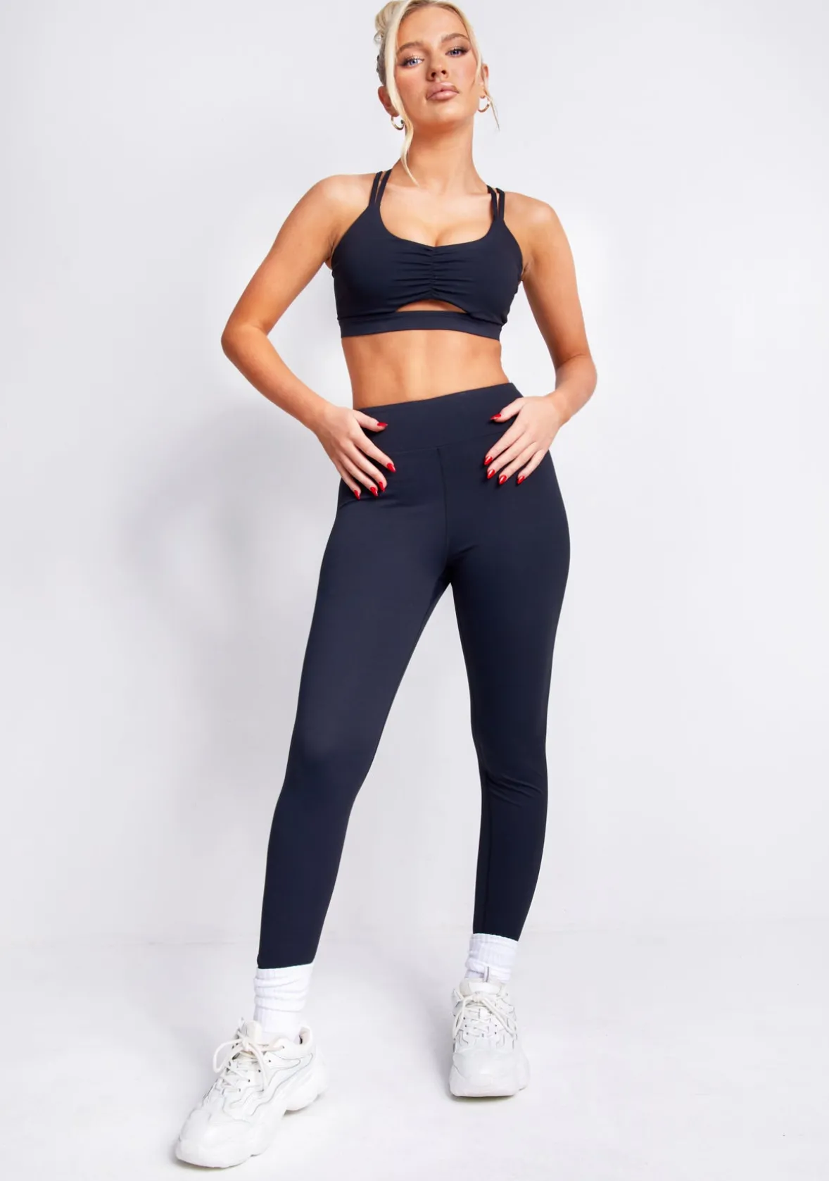 Shannon Black Active Cross Back Sports Bra