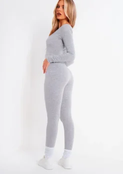 Soph Grey Wide Neck Jumpsuit