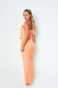 Sophia Coral Maxi Skirt