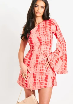 Tanya Pink Tie Dye Printed Beach Dress