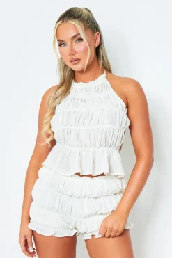 Tyler Ivory Frill Mini Shorts
