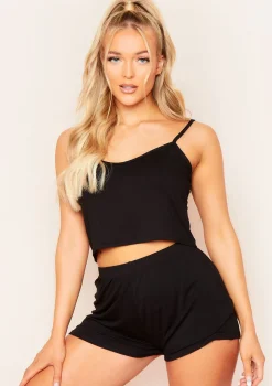 Vanessa Black Shorts And Top PJ Set