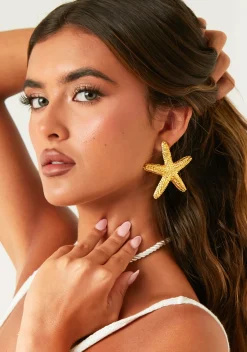 Verity Gold Starfish Earrings