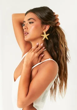 Verity Gold Starfish Earrings